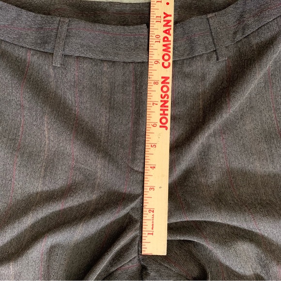 Rafaella Classic Brown Dress Pants with a thin Red and Orange Stripe ~ Size 10 - Picture 8 of 13